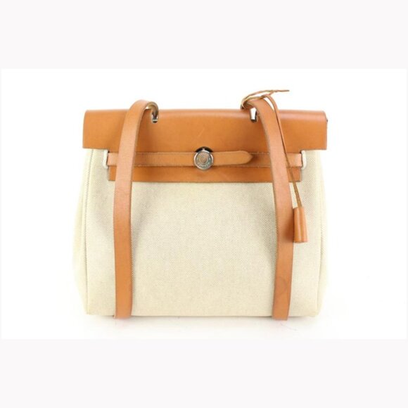 Hermès Beige Sac a Dos Herbag 2-in-1 53h429s